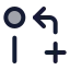 Gitpullrequestcreatearrow icon with duotone standard style