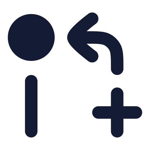 Git Pull Request Create Arrow Icon in Solid Rounded style