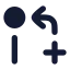 Gitpullrequestcreatearrow icon with solid rounded style