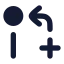 Gitpullrequestcreatearrow icon with solid rounded style