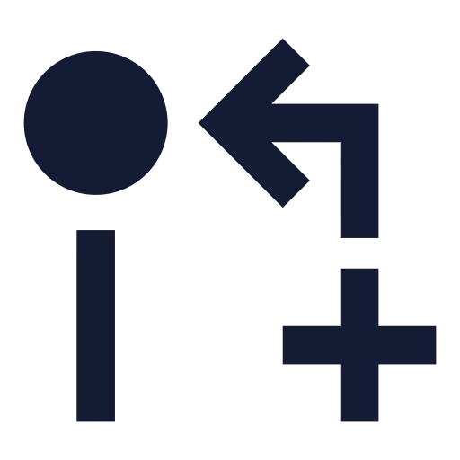 Git Pull Request Create Arrow Icon in Solid Sharp style