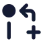 Gitpullrequestcreatearrow icon with solid standard style