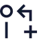 Gitpullrequestcreatearrow icon with stroke sharp style