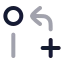 Gitpullrequestcreatearrow icon with twotone rounded style