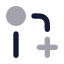 Gitpullrequestcreate icon with bulk rounded style
