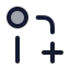 Gitpullrequestcreate icon with duotone rounded style