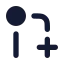 Gitpullrequestcreate icon with solid rounded style