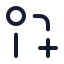 Gitpullrequestcreate icon with stroke rounded style