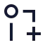 Gitpullrequestcreate icon with stroke sharp style