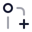 Gitpullrequestcreate icon with twotone rounded style