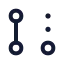 Gitpullrequestdraft icon with stroke rounded style