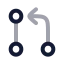 Gitpullrequest icon with twotone rounded style