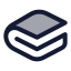 Gitbook icon with duotone rounded style