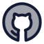Github icon with duotone rounded style
