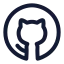 Github icon with stroke rounded style