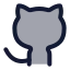 Github icon with duotone rounded style