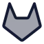 Gitlab icon with duotone rounded style
