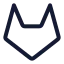 Gitlab icon with stroke rounded style