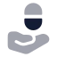 Givepill icon with bulk rounded style