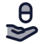 Givepill icon with duotone rounded style