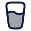 Glasswater icon with duotone rounded style