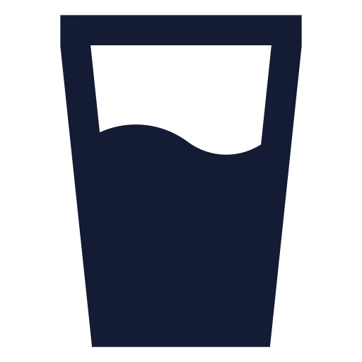 Glass Water Icon in Solid Sharp style