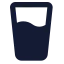 Glasswater icon with solid standard style