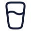 Glasswater icon with stroke rounded style