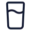 Glasswater icon with stroke standard style