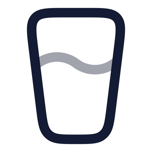 Glass Water Icon in Twotone Rounded style