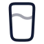 Glasswater icon with twotone rounded style