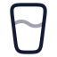 Glasswater icon with twotone rounded style