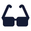 Glasses icon with solid standard style