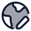Globalediting icon with duotone rounded style