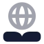 Globaleducation icon with bulk rounded style