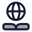 Globaleducation icon with duotone rounded style