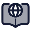Globaleducation icon with duotone rounded style
