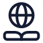 Globaleducation icon with stroke rounded style