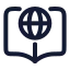 Globaleducation icon with stroke rounded style