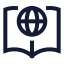 Globaleducation icon with stroke sharp style