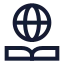 Globaleducation icon with stroke sharp style