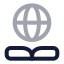 Globaleducation icon with twotone rounded style