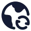 Globalrefresh icon with solid standard style