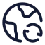 Globalrefresh icon with stroke standard style
