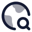 Globalsearch icon with bulk rounded style