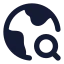 Globalsearch icon with solid rounded style