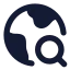 Globalsearch icon with solid standard style