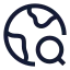 Globalsearch icon with stroke sharp style