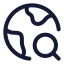 Globalsearch icon with stroke standard style