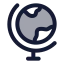 Globe icon with duotone standard style